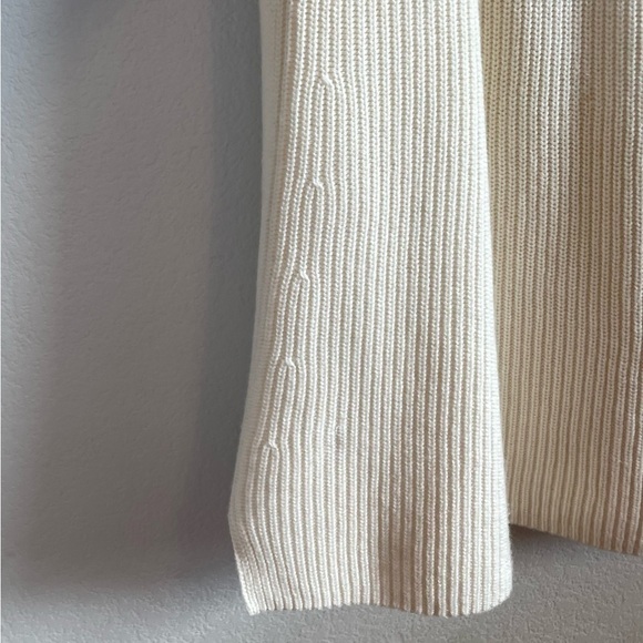 6397 Sleeveless Ribbed Tunic in Ivory Organic Cotton Cashmere Blend Shirt Top - Picture 9 of 14